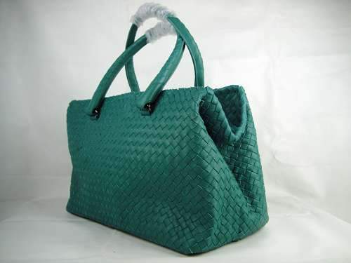 Bottega Veneta Lambskin Leather Handbag 1023 green
